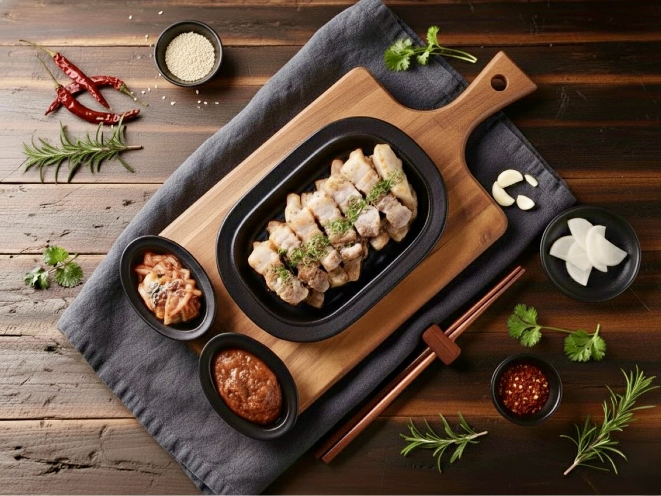 직화삼겹 (고기만)